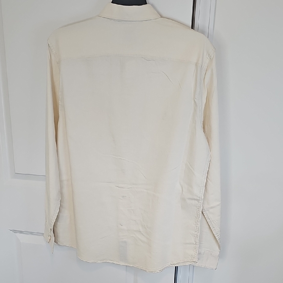 Wrangler Men's Casual Cream Button Down Shirt - Picture 3 of 4